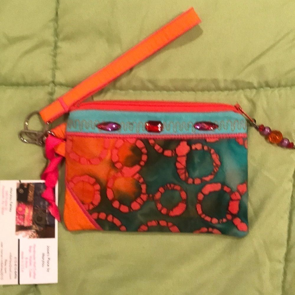 Handcrafted wristlet Tie Dye